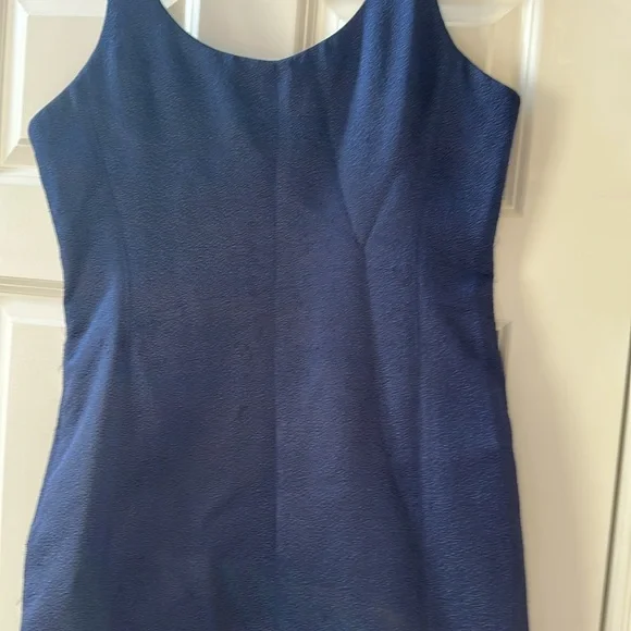 Armani Collezioni Navy Feather Dress 10 - Picture 5 of 7